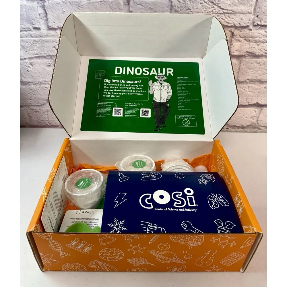 COSI Connects Learning Lunchbox Dinosaur Water Activity Kit New Gift Homeschool